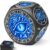 ZHOORQI 8-in-1 DND Dice Set – Metal Spinner Dice with Dual D20, 3D Monster Engravings & Smooth Spinning – Perfect for TTRPG, D and D Dungeons and Dragons Gifts(Black Dice- Blue)