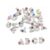 ZHSDDD 8mm Star & Plum Rhinestone Alphabet Charms A-Z DIY Jewelry Beads
