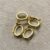 ZHSDDD Oval Hollow Copper Base Prong Settings, Egg Shape Rhinestone Empty Bezels with Holes for DIY Hand Sewn Jewelry Making, 100 Pcs Per Pack