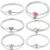 ZHSDDD Plated 925 Silver Snake Chain Bracelet Base, Floral Unicorn Heart Clasp Bangle for DIY Charm Bead Jewelry Making