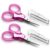 Zicolu 3.5″ Small Craft Scissors all Purpose, Straight Fine Tips for Yarn Fabric Cutting, Precision Mini Scissors with Safety Protective Cover for Travel, Sewing, Embroidery, Crochet, NeedleWork, Red