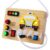 ZIESFOCE Montessori Busy Board Wooden Sensory Toys with LED Light Up Switch Travel Toys for 1+ Year Old Toddler Baby Boys Girls Gifts (Taxi Busy Board)
