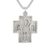 Zilora 925 Sterling Silver Vintage Alpha Cubetto Omega Snake Latin Mexican Holy Cross Necklace Religious Chain Pendant Jesus Christ Charm