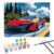 Zimrobin Painting by Numbers from 5 6 7 Years Girls and Boys, Paint by Numbers for Children, 3 Brushes and Acrylic Paints, 18 x 24 cm (Red Sports Car)