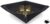 Zinc Alloy Metal 16mm Dice w/Pouch & Tray – Polished Gold/Black Dot