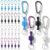 Ziouabaf 24pcs Camping Magnetic Hooks – Neodymium Hooks Set Each Holds 4.5 lbs, Compact Carabiner-Style Hangers for Tents, RVs, Garages, and Home Organization(Black, White, Blue, Purple)