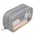 ZIPIT Half & Half Pencil Case, 3-Compartment Aesthetic Zipper Pouch, Grey