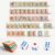 ZippyJoy 160 Piece American Mahjong Set 3D Printed Travel Mahjong Tiles with Racks Dice and Jokers Portable Party Game for Family Gatherings Campus Social, and Outdoor Events (White)