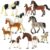 Zippytots 10PCS Horse Figurine Set Realistic Horse Figure Toys for Toddlers Educational Gift for Kids Perfect Party Favors Animal Figure Learning Toys