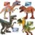 Zippytots 4 PCS Big Dinosaur Toys for Kids 3-5 Realistic Dinosaur Figures with Learning Cards & Movable Parts- Jumbo Dino Toys for Kids 5-7 Ideal Gift for Toddlers Boys Girls Ages 3+
