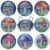 ZIRKIT 8Pcs Acrylic Shiny DIY Diamond Coasters for Adult Beginners