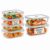 Ziruma Non-Toxic Glass Containers 21 and 35 Oz Bundle, 8 Pack, Gray