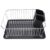 Ziyvural Iron Dish Drying Rack Countertop, 16.5×11.8in (Silver)