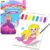 ZIZZ Paint with Water Coloring Books for Toddlers, Princess Watercolor Painting Sets for Kids Ages 3-5 4-8 Years Old, No-Mess Drawing Activity Art Craft Toys Birthday Valentine’s Day Gifts for Girls
