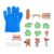 ZJchao Kids Felt Glove Puppets with Frogs Bears Tree Stump Furniture Set for Group Storytelling Activities