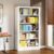 ZLBRDS 71″ Metal Bookshelf,5 Tier Black Bookshelf with Adjustable Shelves,Heavy Duty Bookshelves and Bookcases,Tall Bookcase for Living Room,Library,Office,Including Book Stopper (White, 37.4″ Wide)