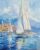 ZMHZMY Paint by Numbers for Teens Paint by Numbers Kits Sailboat,Blue Seascape Paint by Numbers for Adults DIY Oil Painting Kits Pre Printed,40x50cm No Frame