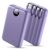 Zmmyuluo Integrated 4 Charging Cables, USB-C in/Out,Portable Power Bank 10000mAh, Fast Charger with LCD Display, Multi-Device Charging, Purple