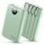 Zmmyuluo Integrated 4 Charging Cables, USB-C in/Out,Portable Power Bank 10000mAh, Fast Charger with LCD Display, Multi-Device Charging, Green