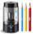 ZMOL Fully Automatic Pencil Sharpener for Classroom, Hands-Free,Battery Operated Rechargeable Electric Colored Pencil Sharpeners, Auto Stop,Suitable for No.2/Office/Home/School