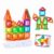 ZNZ Mini Magnetic Tiles 48PCS Travel Set with Case, Portable Magnetic Blocks Building Toys, Montessori Preschool Classroom Must Haves Sensory STEM Toys, Birthday Gift for Boys Girls Ages 3-8