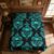 Zoainuos Gothic Skull Sheets California King, Baroque Damask Decor & Gift
