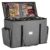 ZOBER All in One Christmas Ornament Storage Box & Decoration Container – Easy Access Removable Trays, Keeps 73 Ornaments – Adjustable Extent Area for Figurines and Pockets for Decoration – Gray