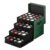 ZOBER Christmas Ornament Storage Box – Stores 64 3″ Ornaments with Drawer Style Trays – Tear Proof 600D Oxford Fabric – Ornament Organizer Storage Box, Durable Christmas Containers Holder – Green