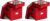 ZOBER Christmas Ornament Storage Box – Stores 64 Ornaments – Non-Woven, Tear- Proof Christmas Ornament Storage Containers – 3 Inch Cube Compartments – Red (Pack of 2)