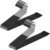 Zober Pants Hangers Non Slip – Open Ended Pants and Jean Hangers for Closet – Space Saving Clothes Hanger – Strong, Durable, Metal Pant Hangers (Black 2O Pack) (Pack of 6)