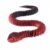 Zobilin 3D Printed Articulated Snake Toy (Black and red, 18.0, Inches)