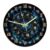 Zodiac Wall Clock, Astrological Cosmic Stars Galaxy None Blue Round Wall Clock for Kitchen Dining Room Apartment Dorm Room Decor 11.6×11.6 Inches