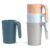 zoeynex Reusable Plastic Cups (12 oz) – Set of 4 | Unbreakable Plastic Coffee Mugs with Handles | Dishwasher and Microwave Safe | BPA Free & Eco-Friendly | Ideal Drinking Cups for Kitchen