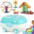 ZOJOY Kids Interlocking Building Discs Set, 200Pcs Plastic Connecting Blocks with Wheeled Whale Shaped Storage Box, Educational STEM Construction Toy for Toddlers Boys Girls 3 (200)