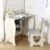 ZOMEYLPO Kids Desk and Chair Set MDF Children Study Desk Set with Built in Shelf Rounded Corners White Gray 23.62 x 15.75 x 23.62in for Home School Toddlers
