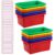 Zonon 12 Pcs Plastic Cubby Storage Bin Back to School Classroom Cubby Organization Storage Container with 1 Pack Self Adhesive Label for Office School Library(Mixed Colors,11.61 x 7.68 x 4.92)