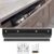 Zonon 2 Set 19 Inch Tip Out Tray for Front Sink Drawer with Hinges and Mounting Plate Includes Screws and No-Drill Adhesive, Metal Pull Out Storage Organizer for Kitchen Bathroom Cabinet