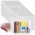 Zonon 30 Pcs A4 3 Rings Tansparent Zipper Binder Pouches Clear Binder Pockets with Zipper Folders Waterproof PVC Loose Leaf Bags Filling Bags for Pen Pencil Notebooks File Document