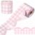 Zonon 65ft Pink Gingham Bulletin Board Border Pastel Scalloped Bulletin Board Trim Back to School Classrooms Decoration for Party Whiteboard, Walls, Desks, Windows, Doors, Lockers
