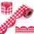 Zonon Red 65ft Pastel Gingham Bulletin Board Border Scalloped Bulletin Board Trim Back to School Classrooms Decoration for Party Whiteboard, Walls, Desks, Windows, Doors, Lockers (3 Inches)