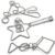 Zooshine 3PCS Large Hard Metal Brain Teaser Puzzles,Metal Wire Puzzle Set Challenging Magic Trick Toy for Party,Office Gift for Adults Kids Teens