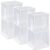 Zopeal 3 Pack Popup Laundry Hamper 13 Inch Collapsible Laundry Baskets with Handles Mesh Clothes Baskets Portable Foldable Clothes Hamper Square Bin for Washing (White,Double-layer)