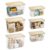 ZORXIN Trash Bag Dispenser, 6 Pack, 3 Large and 3 Small Clear PET Bins