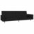 ZQQLVOO 2-Seater Velvet Sofa Bed Black with Two Pillows