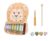 ZQsmgs Cartoon Lion Wooden Xylophone & Screw Puzzle Toy, 2-in-1 Fine Motor Skill Board with Mallet