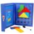 ZQsmgs Magnetic Tangram & T-Puzzle Set, Book Style Brain Logic Educational Toy