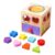 ZQsmgs Montessori Shape Matching Cube, Wooden Tactile Mystery Cube Color Sorting Blocks
