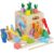 ZQsmgs Montessori Wooden Activity Cube, 6-in-1 Multi-Functional Educational Toy