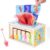 ZQsmgs Multifunctional Wooden Tissue Box Toy, 6-in-1 Montessori Sensory Activity Cube