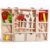 ZQsmgs Portable Wooden Kids Tool Box Playset, DIY Nut Bolt Assembly Repair Kit with Hammer Wrench